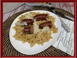 Saucisses fumées aux farfalles et parmesan au Cookéo