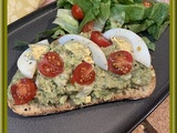 Tartine à l’avocat et œuf dur
