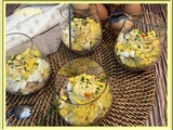 Verrines d’œufs mimosa au thon