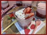 Yaourts au coulis de fraises