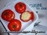 Tomates farcies au cabillaud