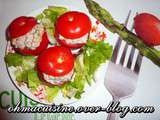 Tomates farcies aux sardines et fromage frais