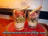 Verrine aubergine et pesto rosso