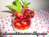 Verrine fromage blanc et gelée d'infusion fruits noirs