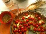 Tarte tomate cerise-comté-courgette