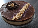 Entremet chocolat, caramel et amandes caramélisées