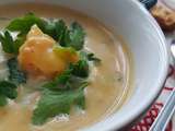 Soupe de butternut aux crevettes rouges d'Argentine