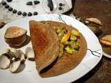 Galette de sarrasin aux amandes, coques et beurre persillé