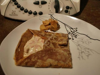 Galette de sarrasin jambon, gruyère, champignons et béchamel au thermomix de Vorwerk