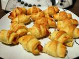 Mini croissants au saumon fumé et au tartare au thermomix de Vorwerk