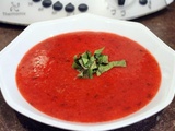 Soupe de fraise à la menthe