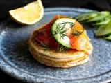 Blinis pour accompagner le saumon fumé