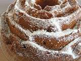 Cake pour le goûter  au potiron , cranberries et farine de maïs