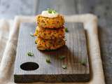 Croquettes de quinoa ,carottes , feta et ail des ours