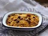 Crumble de cabillaud , poireaux , chorizo ,noisettes , Cod crumble with leeks , chorizo and hazelnuts