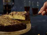 Gâteau aux noisettes caramélisées et au chocolat noir