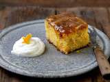 Gâteau sans gluten à la marmelade d'orange , aux amandes et à la polenta