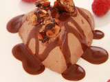 Semifreddo au chocolat noir aux noisettes croustillantes