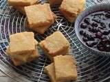 Shortbread , compote de myrtilles pour accompagner un yaourt