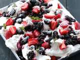 Simplissime pavlova aux mûres et aux fraises