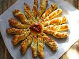 Soleil torsadé brioché aux herbes et à la ricotta , Finger food twist bread