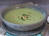 Soupe glacée de courgette , concombre et avocat