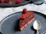 Tarte croustillante spéculoos/chocolat/framboises