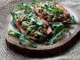 Tartine de patate douce au guacamole