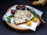 Terrine légère de poulet , quinoa , basilic et tomates séchées