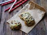 The cookies au chocolat et aux amandes moelleux , The cookies with chocolate and almond