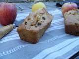 Cake aux pommes confites et aux raisins