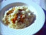 Risotto champignons des bois, crème persillée