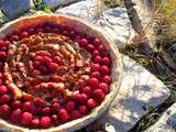 Tarte sablée au pain d'épices, figues, framboises, citron et touche de miel