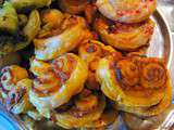 Palmier au pesto rouge et vert