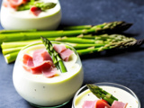 Panna cotta aux asperges vertes et parmesan