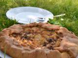 Tarte rustique aux pêches plates et amandes