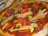 Pizza fine aux légumes