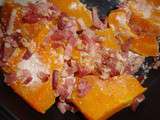 Gratin de butternut aux lardons