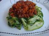 Tagliatelles de courgettes (à la bolognaise)