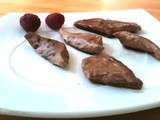 Aiguillettes de canard aux framboises