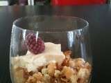 Verrine pomme crumble et son étoile de panna cotta à la vanille