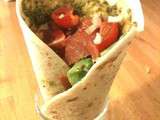 Wrap Pesto - Serrano - Tomates - Oignons