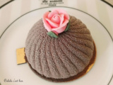 Bavarois chocolat et insert framboise