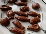 Friture de Pâques: poissons, coquillages au chocolat au lait