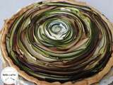 Tarte spirale (ou rose) aux courgettes, aubergines et ricotta