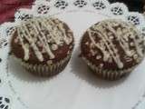 Muffins chocolat noir au coeur chocolat blanc