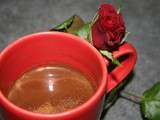 Chocolat chaud onctueux à boire à 2 pour la st valentin