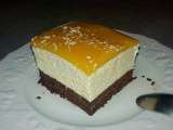 Entremets brownie mousse chocolat blanc mangue