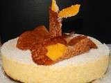 Mousse de mangue et biscuit aux noisettes