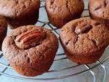 Muffins chocolat, noix de pécan et lait ribot (lait fermenté)